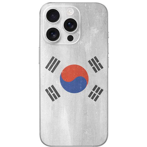 South Korean Flag Distressed iPhone 16 Pro Skin